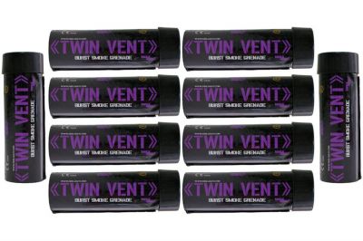 Enola Gaye Twin Vent Burst Wire Pull Smoke (Purple) Box of 10 (Bundle) - Detail Image 1 © Copyright Zero One Airsoft